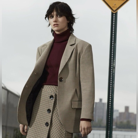 ZARA checked blazer with darts-XS 8121/719 - Picture 3 of 5